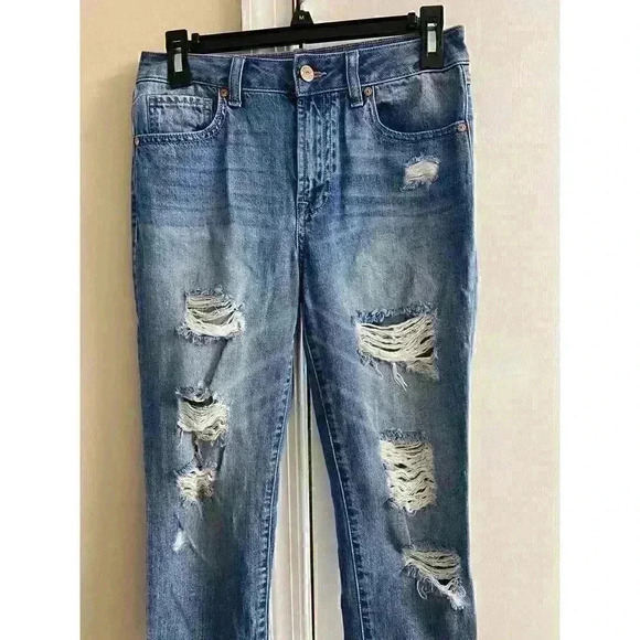 REWASH Distressed Raw Hem High Rise Skinny Jeans Size‎ 3/26 - Picture 2 of 5